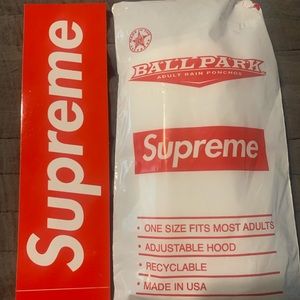 Supreme SS20 Poncho and box logo decal
